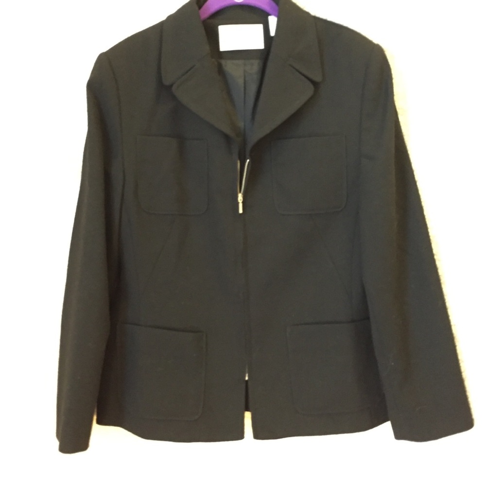 •Lord & Taylor• Black wool med weight jacket sz 10 - Picture 1 of 5